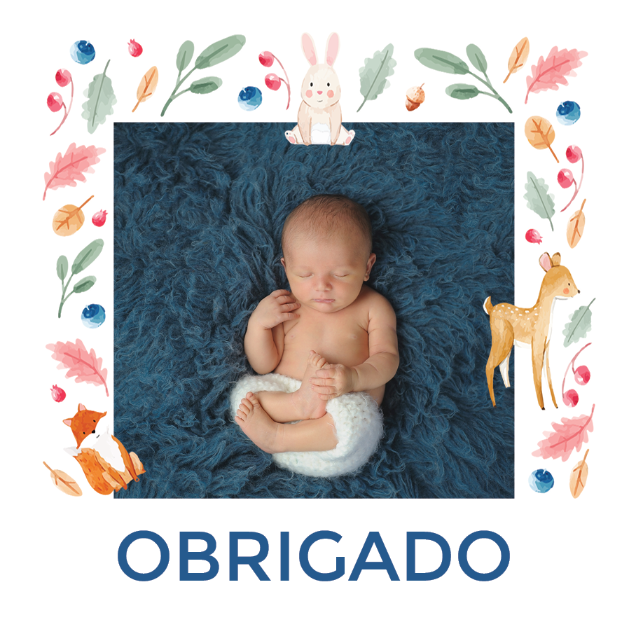 Cartões de agradecimento — Papel de parede de animais da floresta