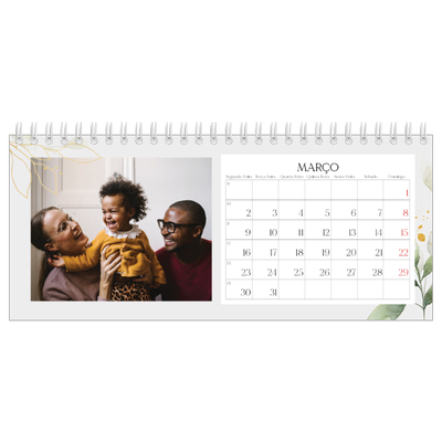 Calendários de mesa — Salpicos florais [Março]