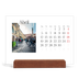 Calendário de mesa com suporte em madeira - horizontal  — O meu diário de viagem [Abril]