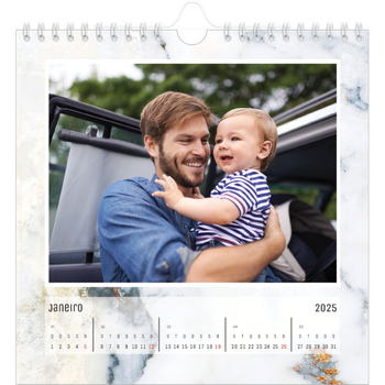 Calendário fotográfico quadrado — Fundos em mármore