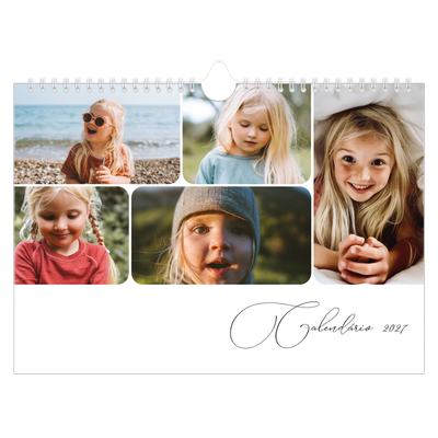 Calendário A5 horizontal — Fotos e escrita [capa]