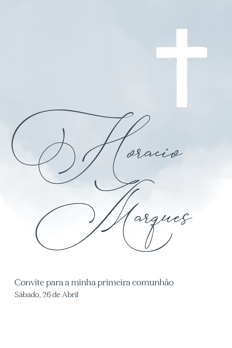 Convites — Aquarela abstrata azul