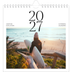 Calendário quadrado — Pôr do sol surfista [capa]