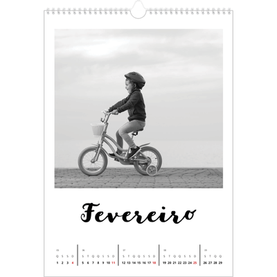 Calendário A3 — Escrito à mão [Fevereiro]