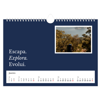 Calendário de Fotografias A4 Paisagem — Terra editorial