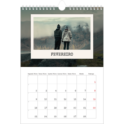 Calendário fotográfico A4 — A edição de retrato [Fevereiro]