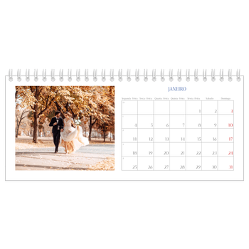 Calendário de Fotografias de Mesa — Clássico cobalto