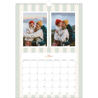 Calendário A3 — Escrita e riscas [capa]