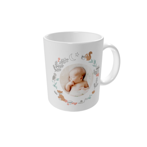 Canecas personalizadas — Moldura de coroa de flores da floresta