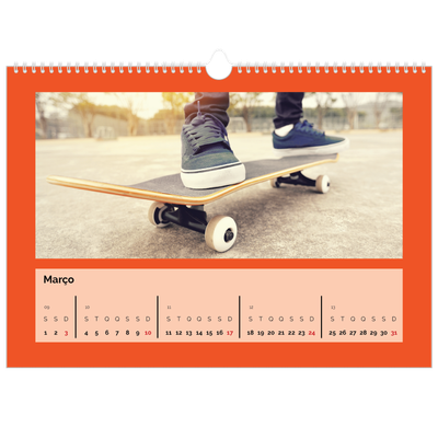 Calendário A3 Horizontal — Brilhante e arrojado [Março]