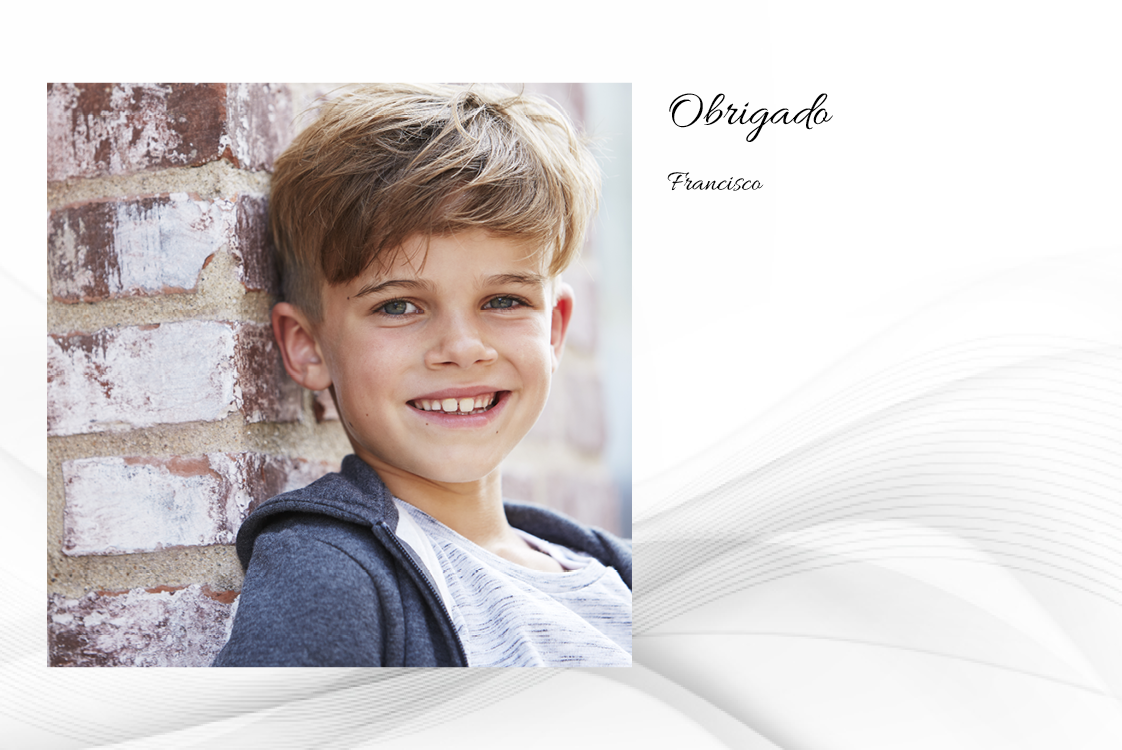 Cartões de agradecimento — Onda cinzenta