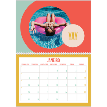 Calendário fotográfico duplo A4 — Brilhante e bonito