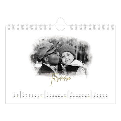 Calendário A5 horizontal — Efeitos fotográficos [Fevereiro]