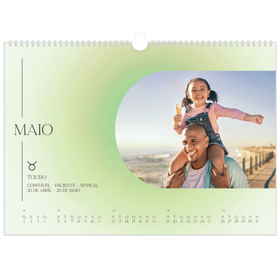 Calendário A3 Horizontal — Degradê de astrologia [capa]