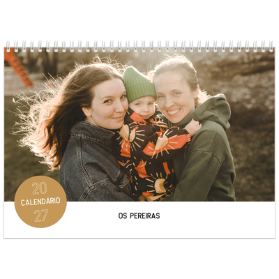 Calendário A4 duplo — Autocolante de fotografia [capa]