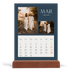 Calendário de mesa com suporte em madeira - vertical  — Ardósia e serifas [Março]