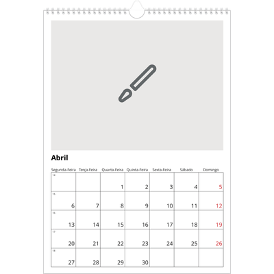 Calendário A3 — Desenhe o seu próprio produto [Abril]