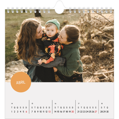 Calendário quadrado — Autocolante de fotografia [Abril]
