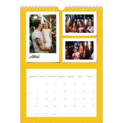 Calendário fotográfico A4 — Fotografias coloridas [Abril]