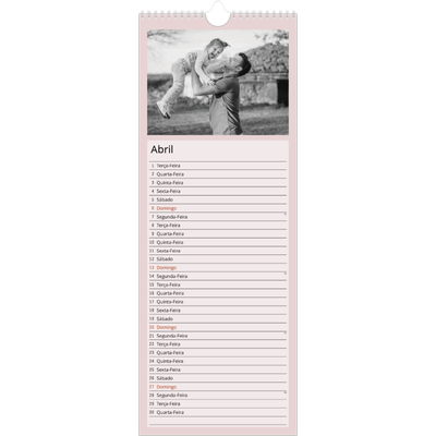 Calendário fino  — Cores nórdicas [Abril]