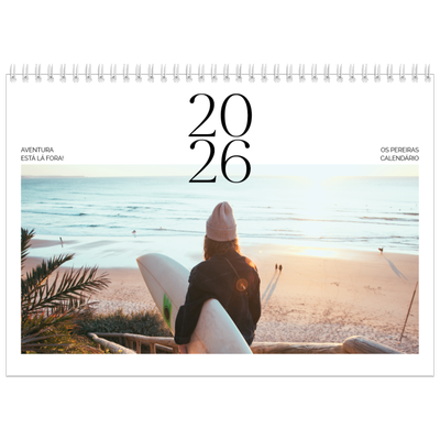Calendário A4 duplo — Pôr do sol surfista [capa]