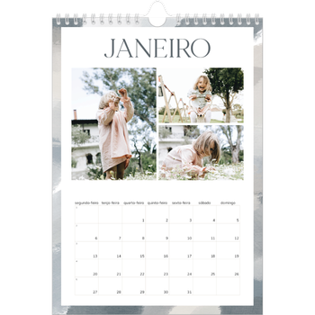Calendário fotográfico A4 — Efeito de pincel