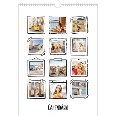 Calendário A3 — Momentos de álbum de recortes [capa]