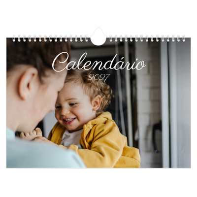 Calendário A4 horizontal — Mês escrito à mão [capa]