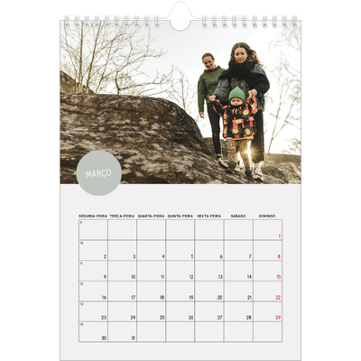 Calendário fotográfico A4 — Autocolante de fotografia [Março]