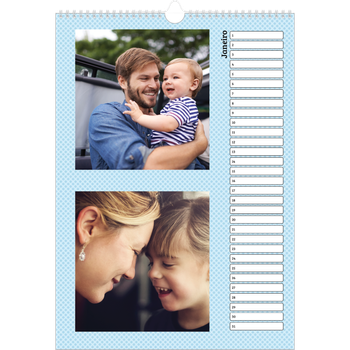 Calendário fotográfico A3 — Padrões pastel