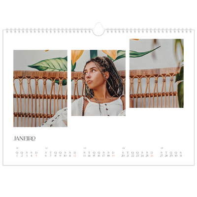 Calendário A3 Horizontal — Mosaicos de viagem [Janeiro]