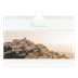 Calendário A5 horizontal — Faixa de script dourada [capa]