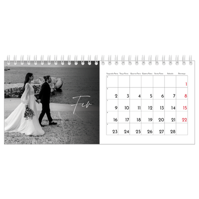 Calendários de mesa — Escrita elegante [Fevereiro]