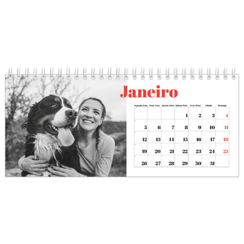 Calendário de Fotografias de Mesa — Um ano audacioso