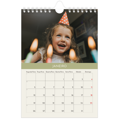 Calendário A5 — Capítulos pastel [Janeiro]