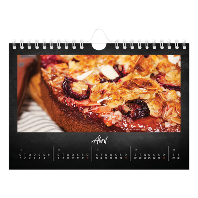 Calendário A5 horizontal — Estilo de quadro-negro [Abril]