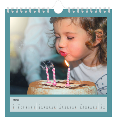 Calendário quadrado — Colorir o meu mundo [Março]