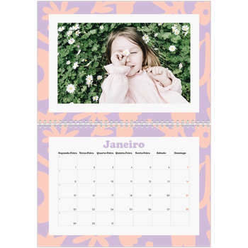 Calendário fotográfico duplo A4 — Jogar com o padrão