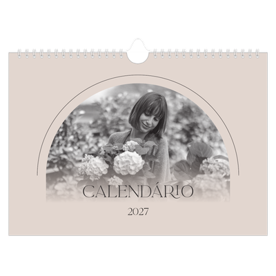 Calendário A4 horizontal — Botânica simples [capa]