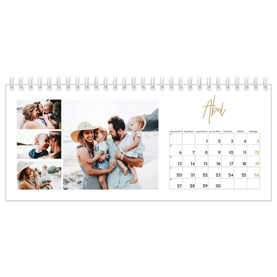 Calendários de mesa — Texto para rabiscar [Abril]