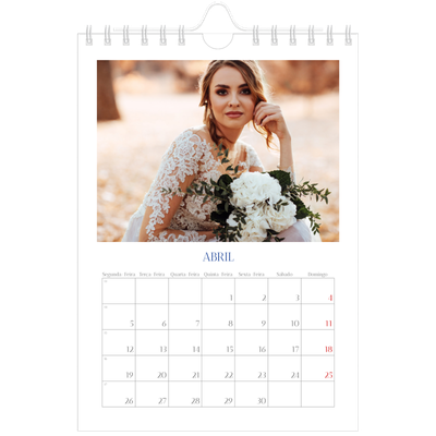Calendário A5 — Clássico cobalto [Abril]