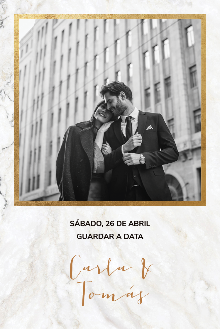 Save the date — Classic Marble