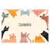 Calendário A4 horizontal — Patas de gato e rabiscos [capa]