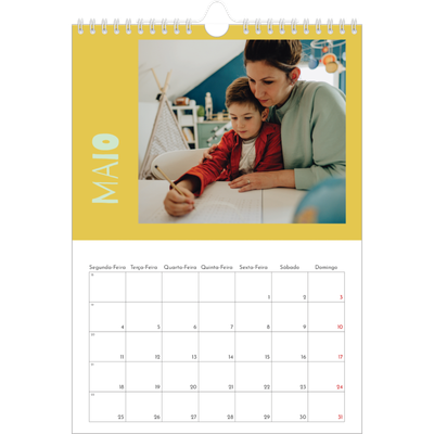 Calendário fotográfico A4 — Divertido e colorido [capa]