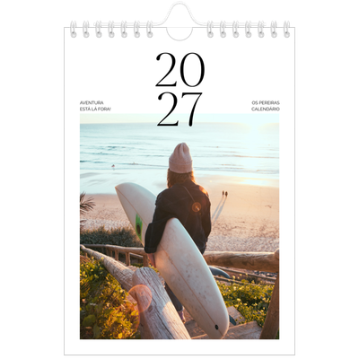 Calendário A5 — Pôr do sol surfista [capa]