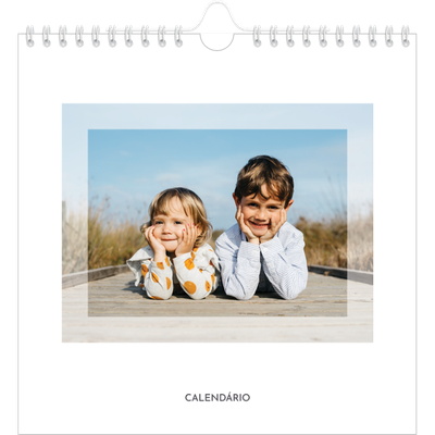 Calendário quadrado — Moldura transparente [capa]