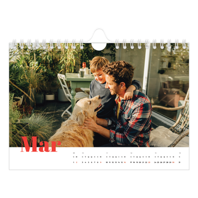 Calendário A5 horizontal — Um ano audacioso [Março]