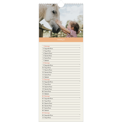 Calendário fino  — Capítulos pastel [Março]