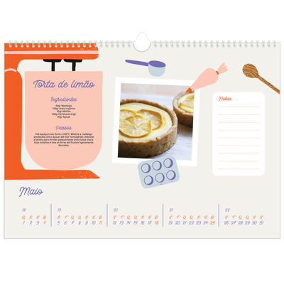 Calendário A3 Horizontal — Receitas do ano [capa]