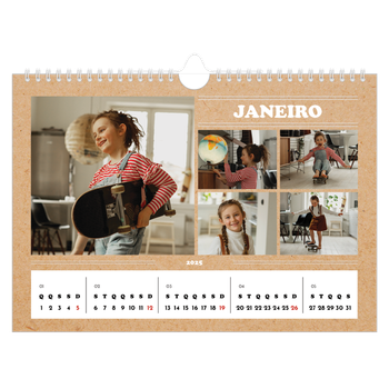 Calendário de Fotografias A4 Paisagem — O editorial deste ano